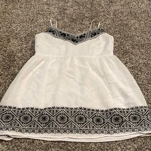 White Aztec style summer dress